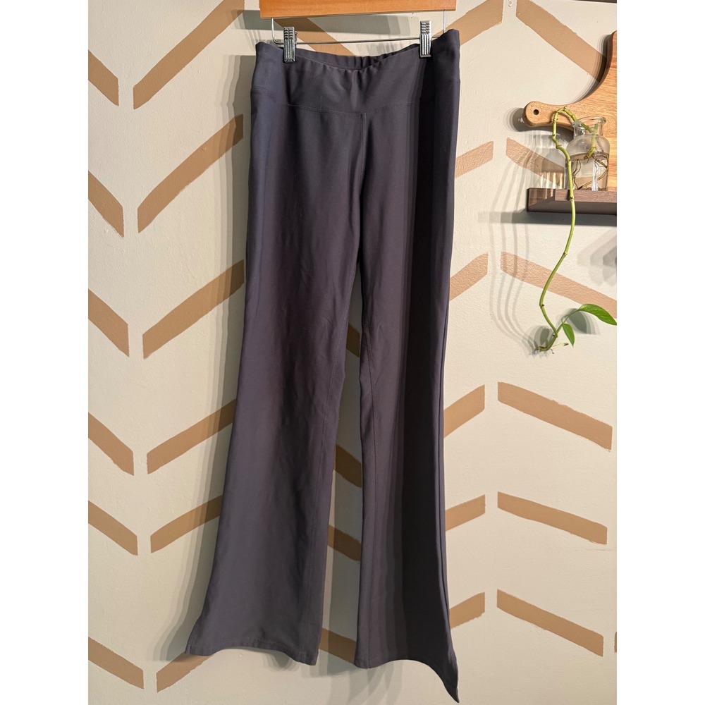 Lucy Activewear Pants Womens XS Gray Flare Leg Yoga Workout Stretch Micro Poly